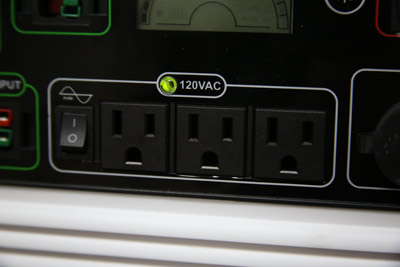 3 120 volt AC Outlets